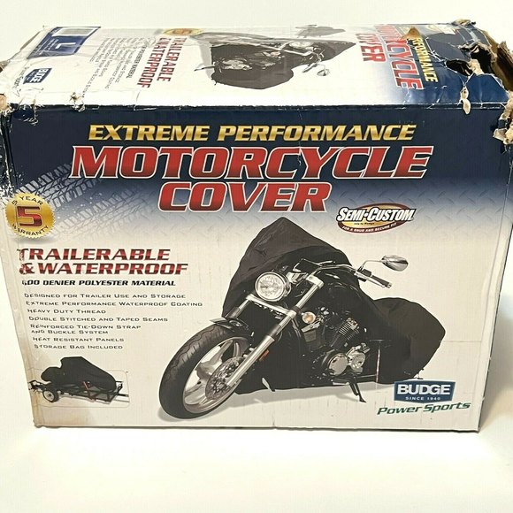 Budge Trailerable Waterproof Motorcycle L Cover Extreme Performance Semi-Custom - Picture 10 of 10